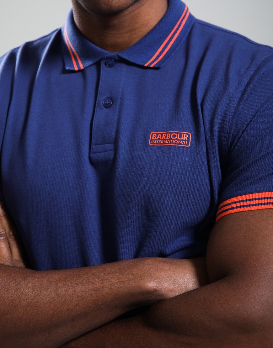 Barbour International Calibrated Polo Shirt Pigment Navy