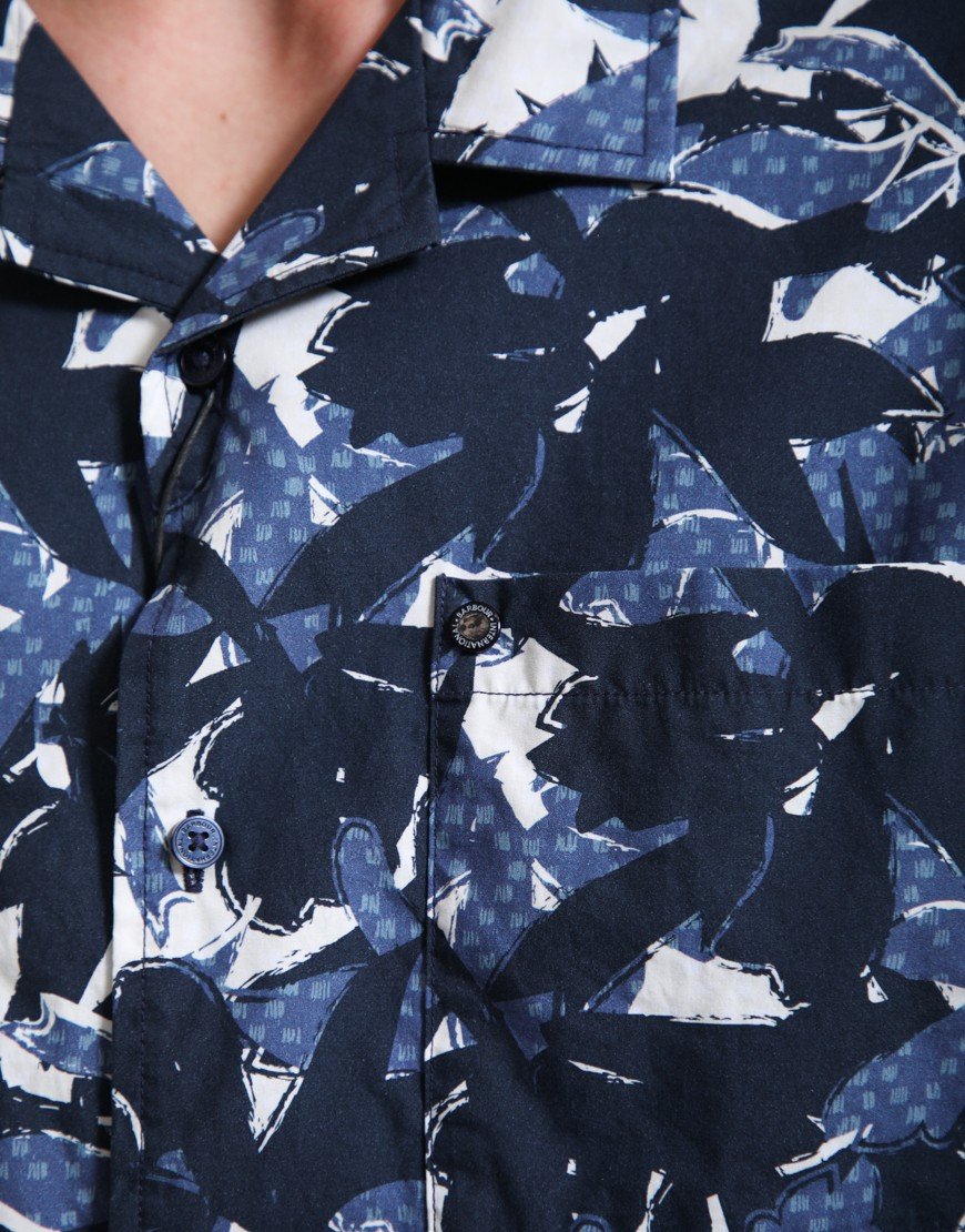 Barbour International Chappel Printed Shirt Navy