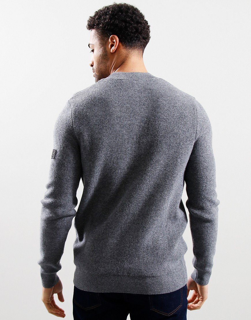 Barbour International Corser Crew Knit Anthracite
