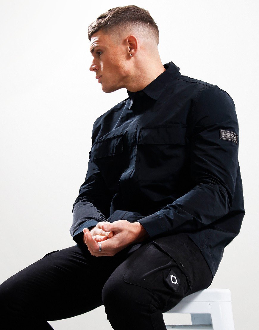 Barbour International Cylinder Overshirt Black