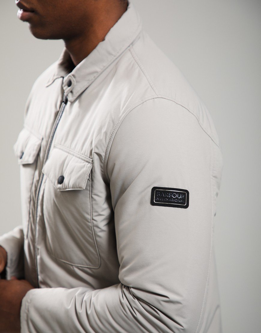 Barbour International Distill Quilted Jacket Concrete