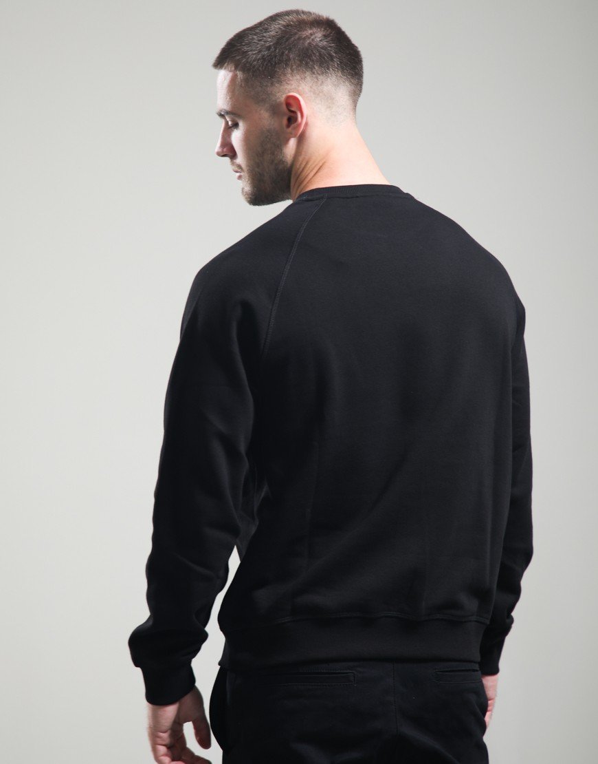 Barbour International Essential Crew Neck Sweatshirt Black / Pewter