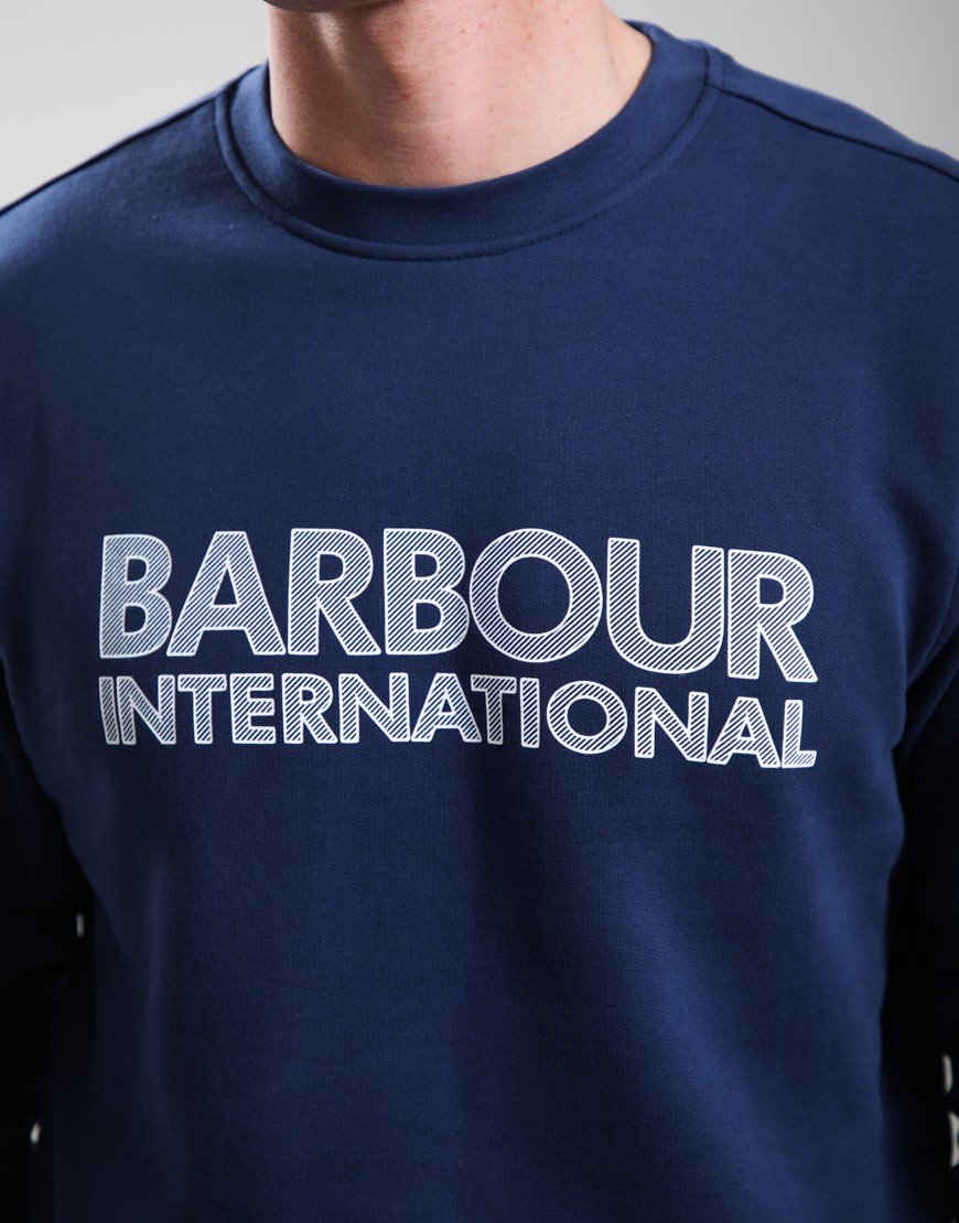 Barbour International Essential Graphic Crew Sweat Insignia Blue