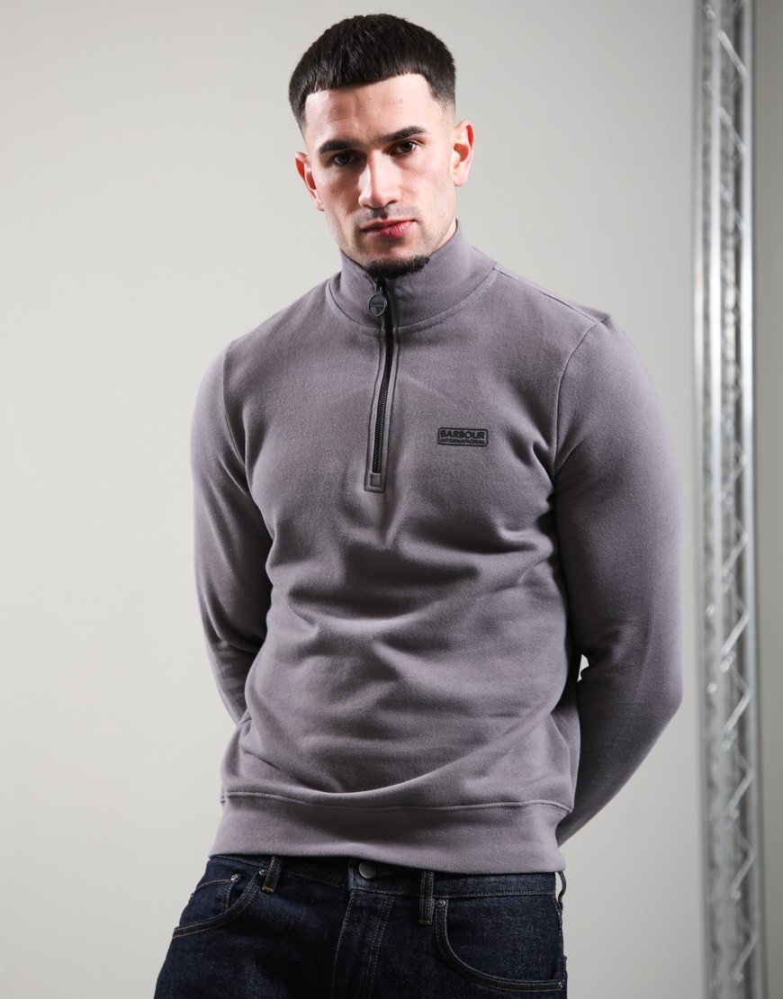 Barbour International Essential Half Zip Sweat Aluminium