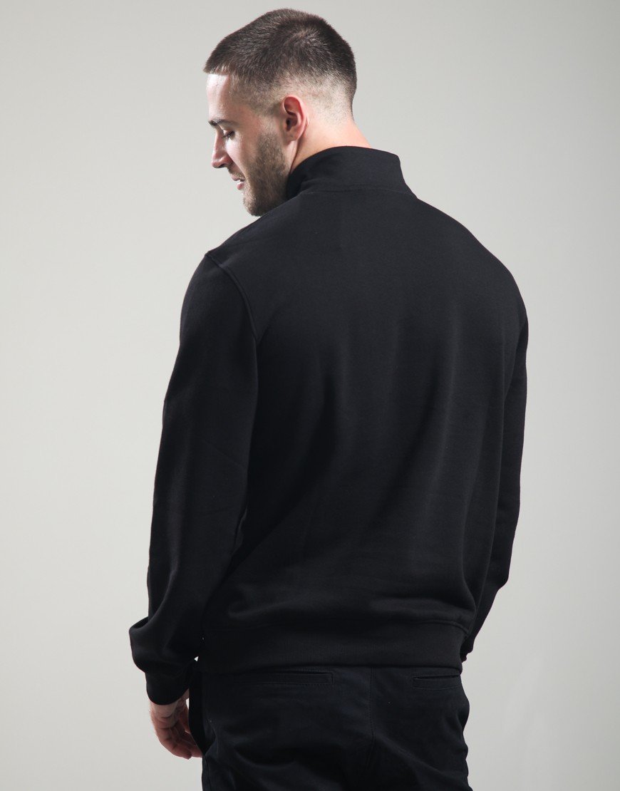 Barbour International Essential Half Zip Sweatshirt Black / Pewter