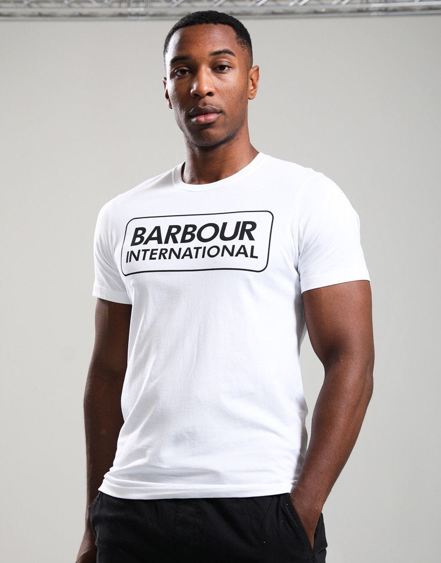 Barbour International Essential Large Logo T-Shirt White