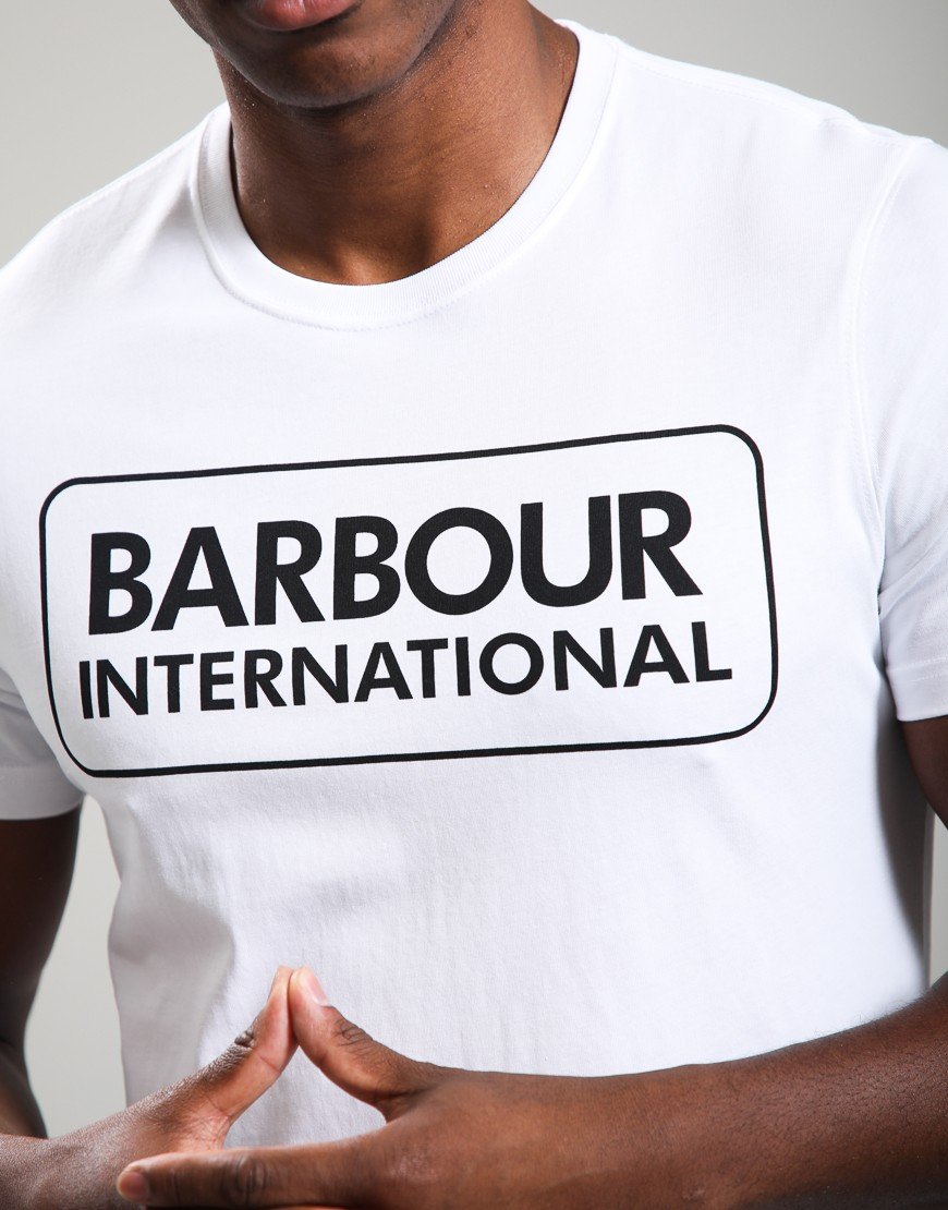 Barbour International Essential Large Logo T-Shirt White