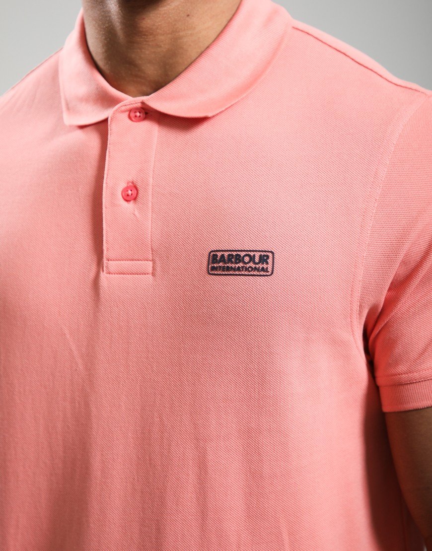 Barbour International Essential Polo Shirt Burnt Coral
