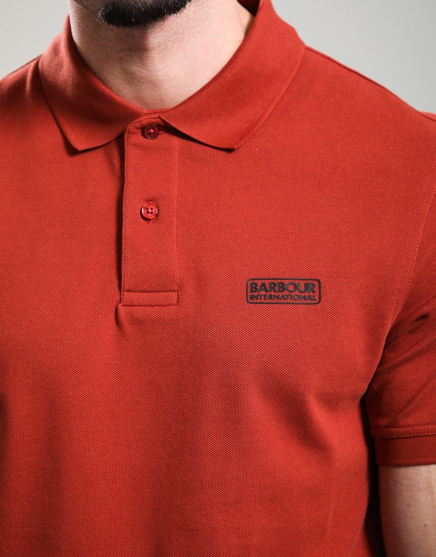 Barbour International Essential Polo Shirt Burnt Henna