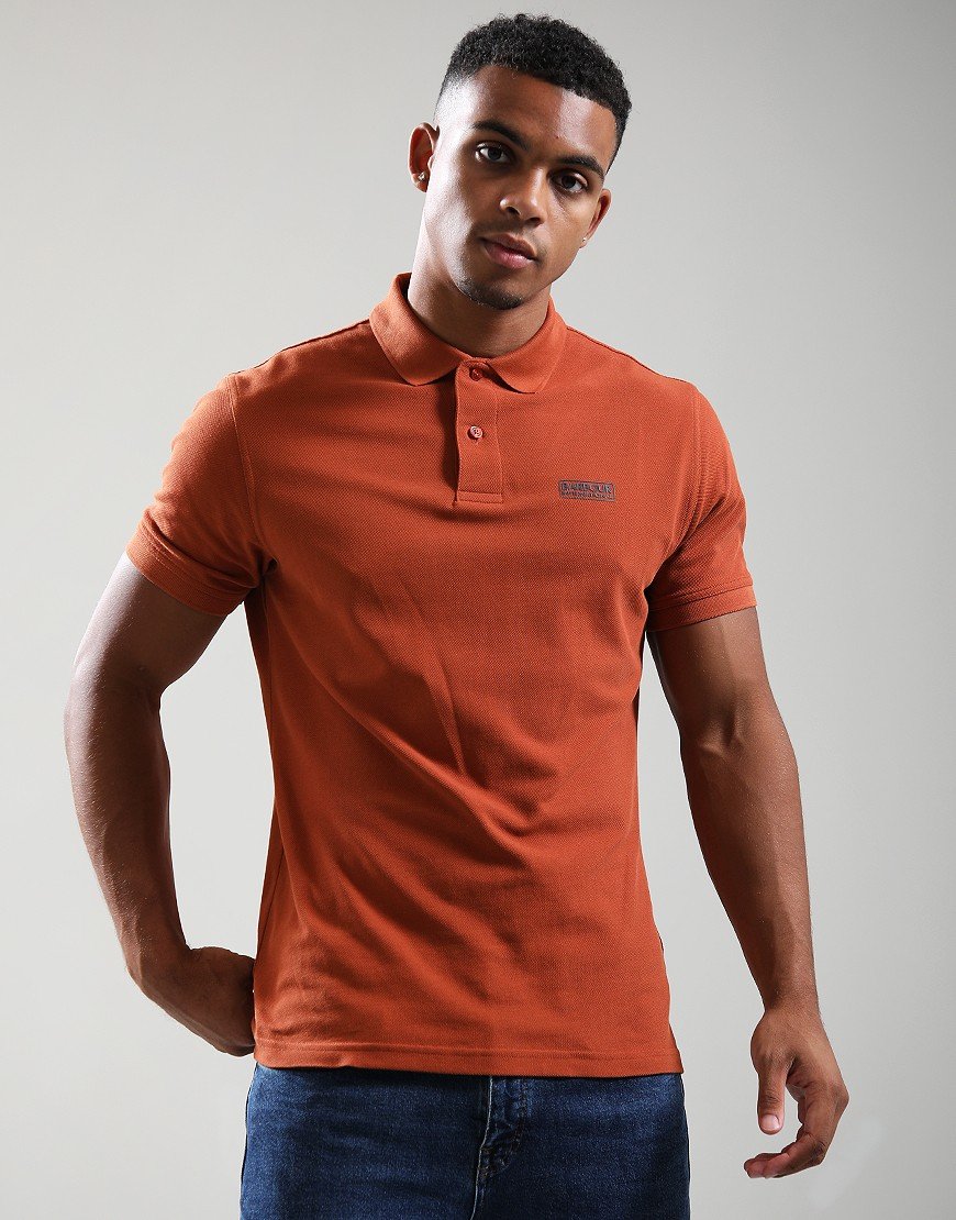 Barbour International Essential Polo Shirt Dark Ginger