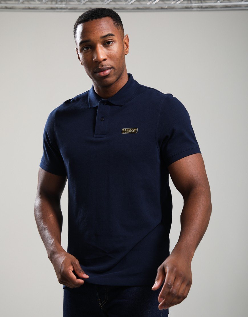 Barbour International Essential Polo Shirt Navy Blazer