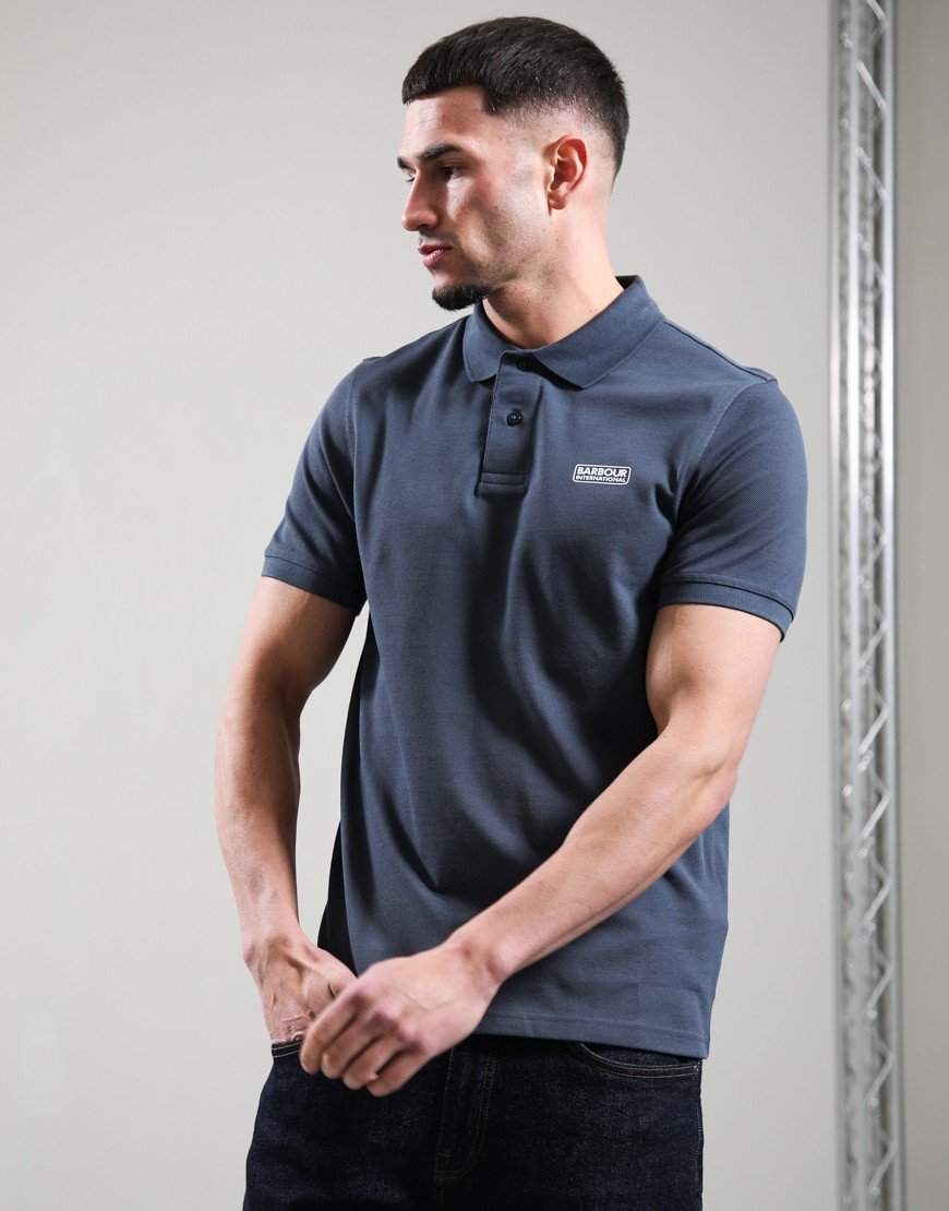 Barbour International Essential Polo Shirt Storm Grey