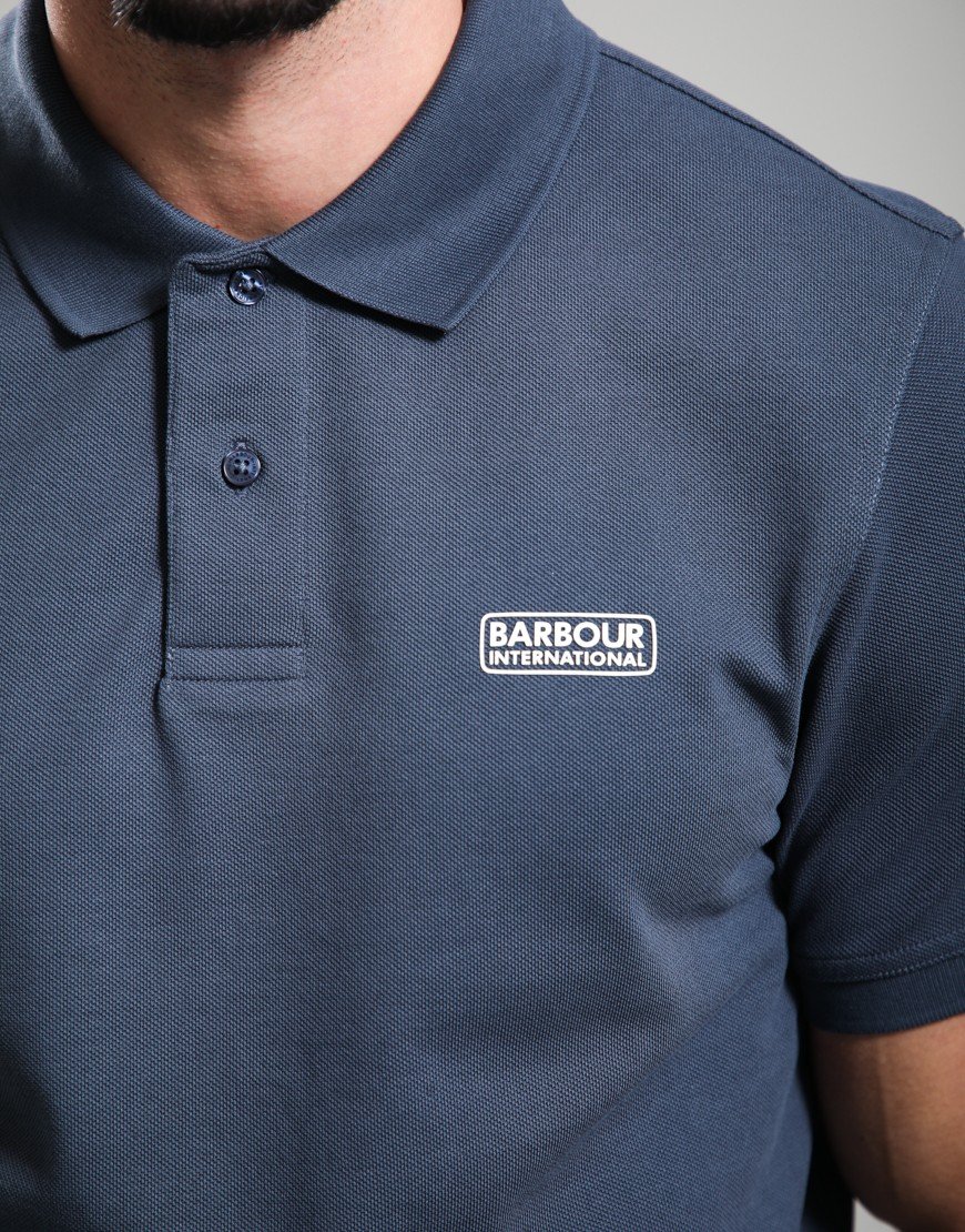 Barbour International Essential Polo Shirt Storm Grey