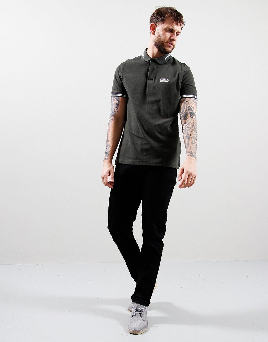 Barbour International Essential Tip Polo Shirt Forest