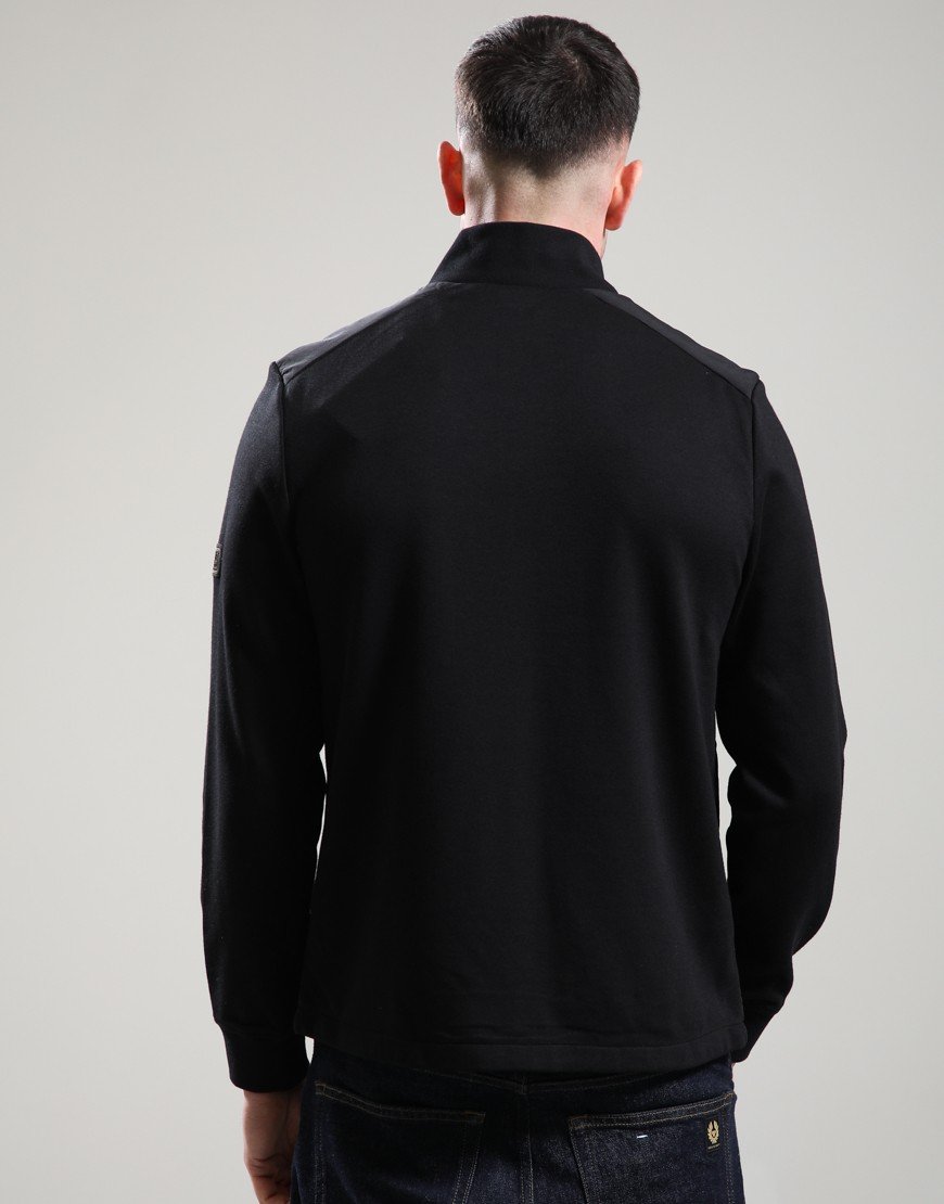 Barbour International Ethan Funnel Neck Quilted Sweat Black