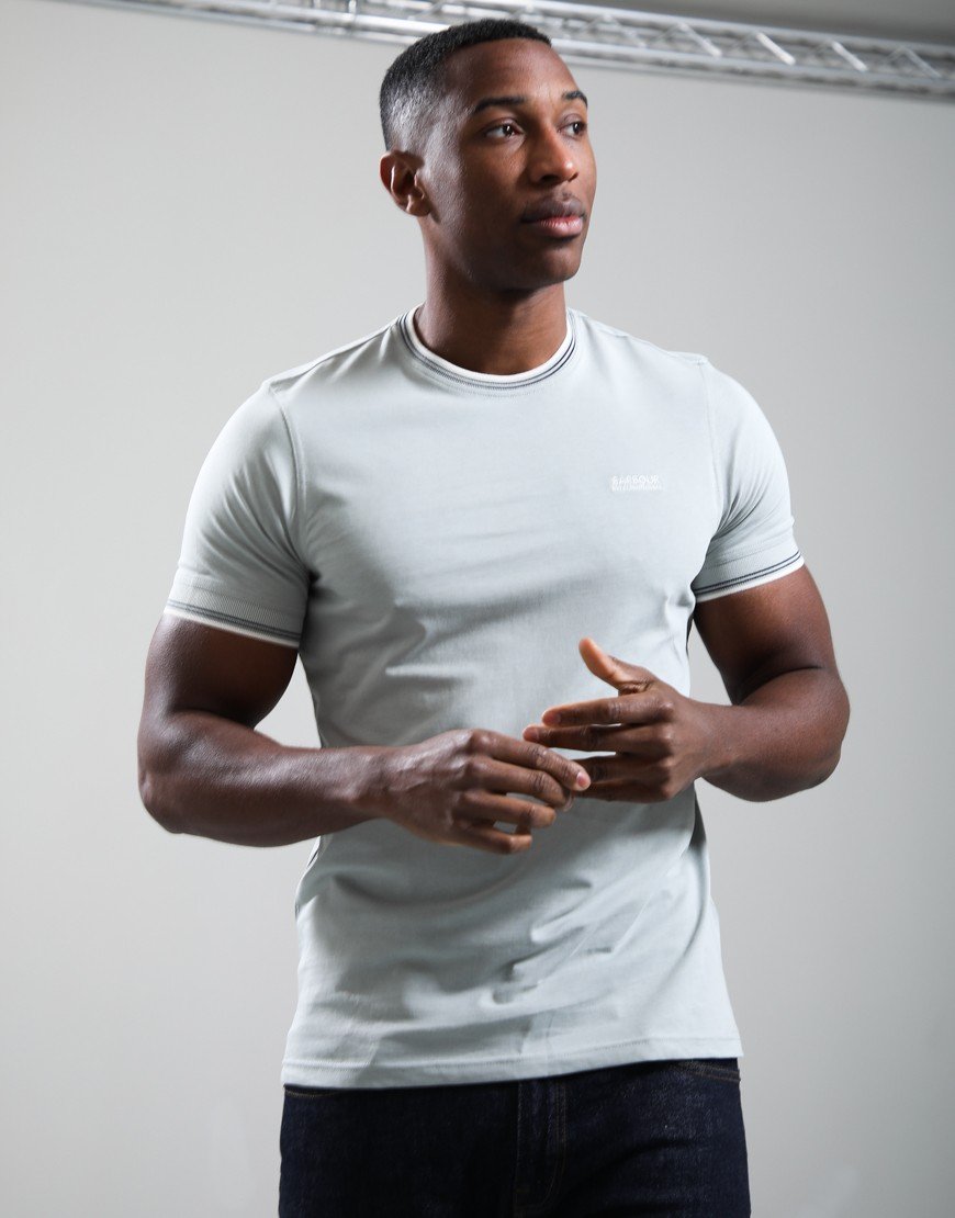 Barbour International Ethan Tipped T-Shirt Mineral Grey