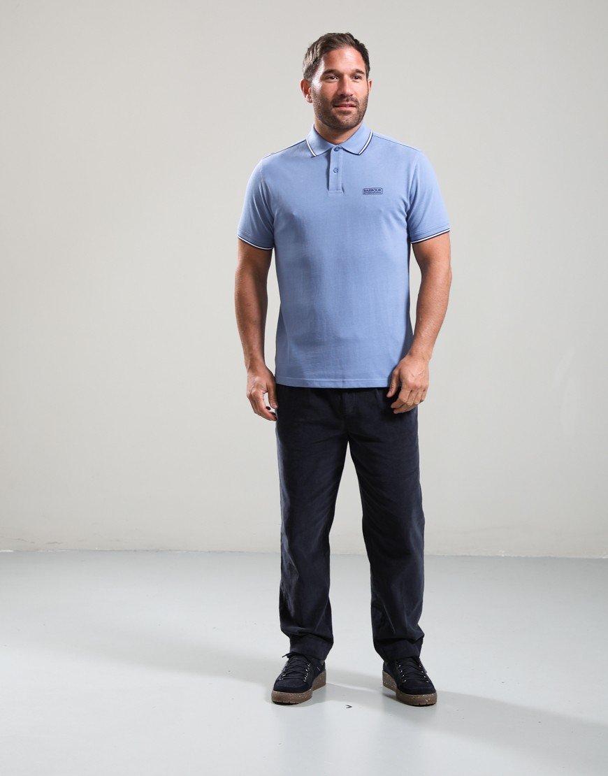 Barbour International Evan Polo Shirt Manor Blue