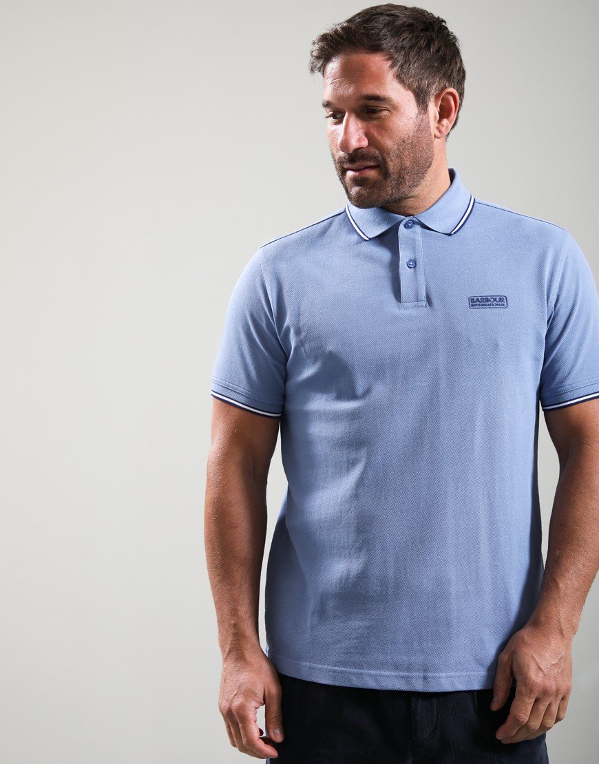 Barbour International Evan Polo Shirt Manor Blue