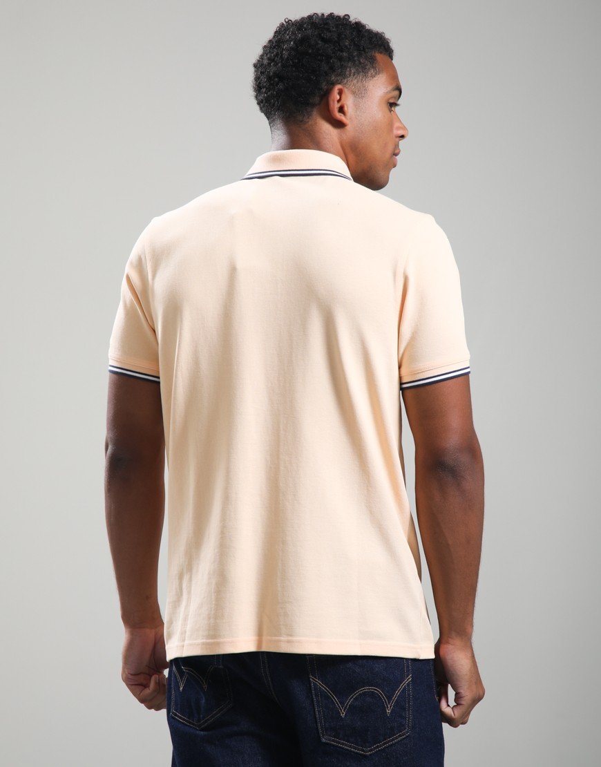 Barbour International Evan Tipped Polo Shirt Bleached Apricot