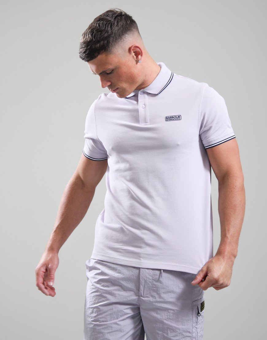 Barbour International Evan Tipped Polo Shirt Thistle