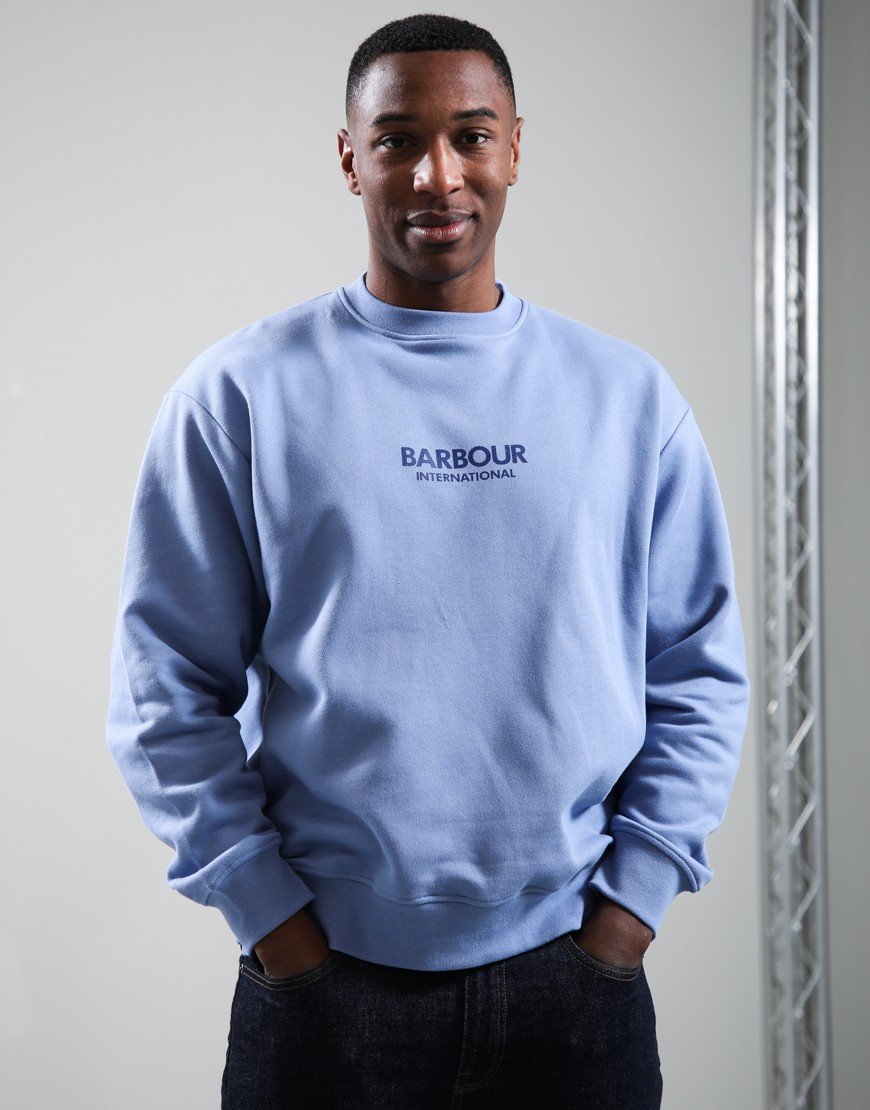 Barbour International Formula OS Crew Sweat Manor Blue