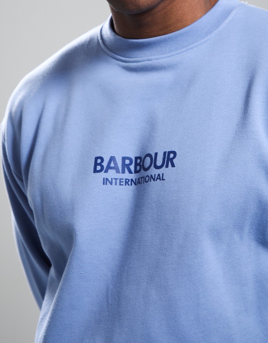 Barbour International Formula OS Crew Sweat Manor Blue