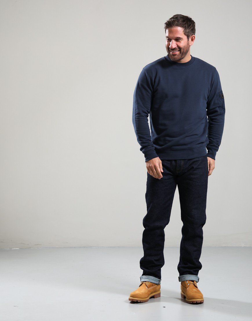 Barbour International Grip Sweat Navy