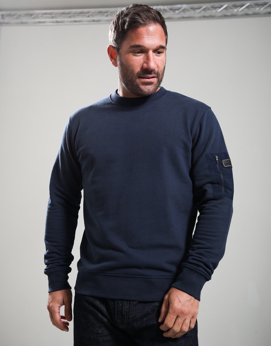 Barbour International Grip Sweat Navy