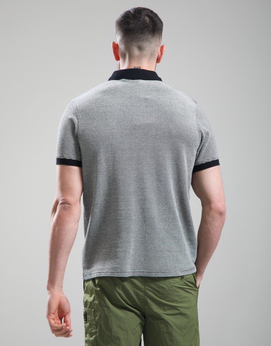 Barbour International Halls Textured Polo Shirt Black