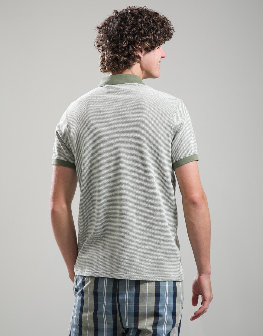 Barbour International Halls Textured Polo Shirt Burnt Olive