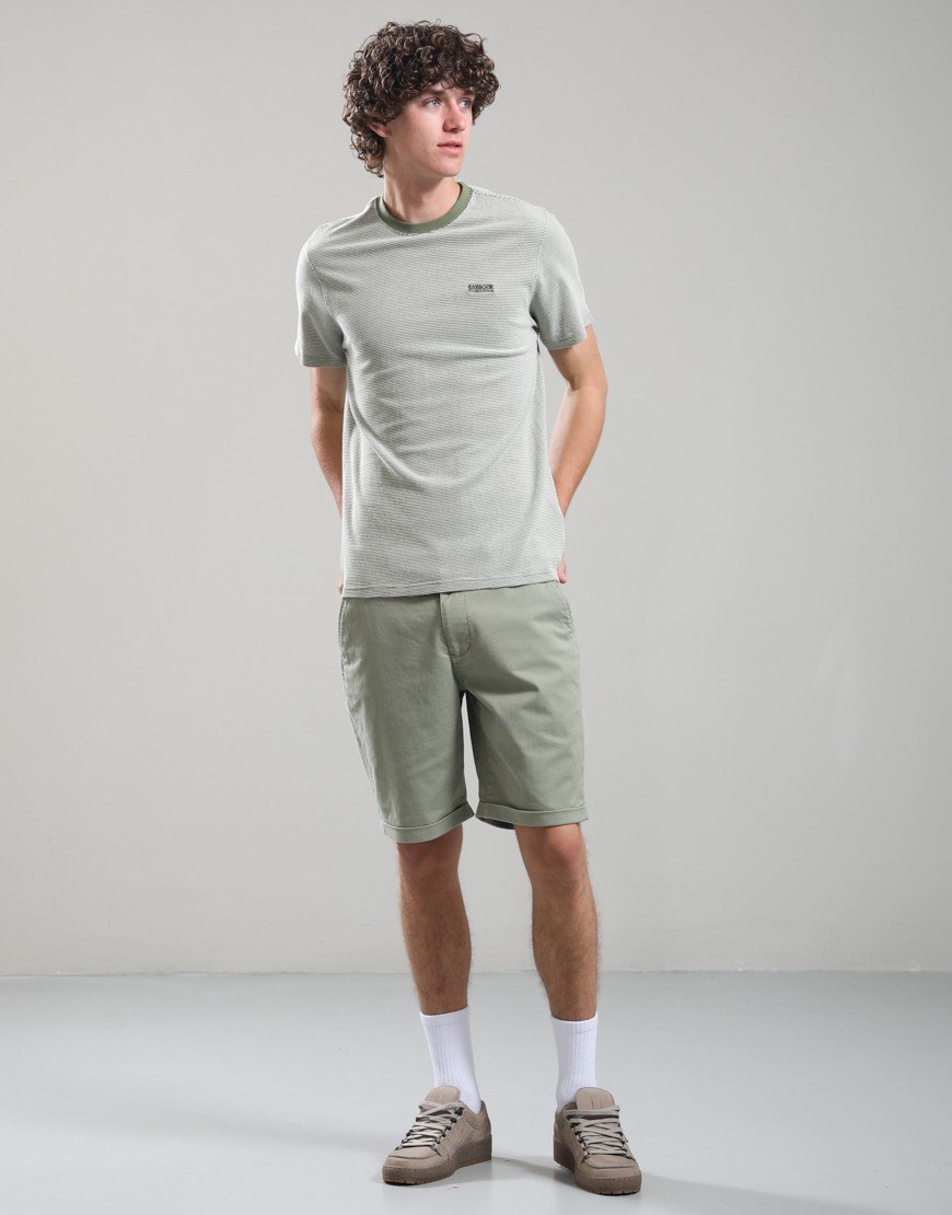 Barbour International Halls Textured T-Shirt Burnt Olive