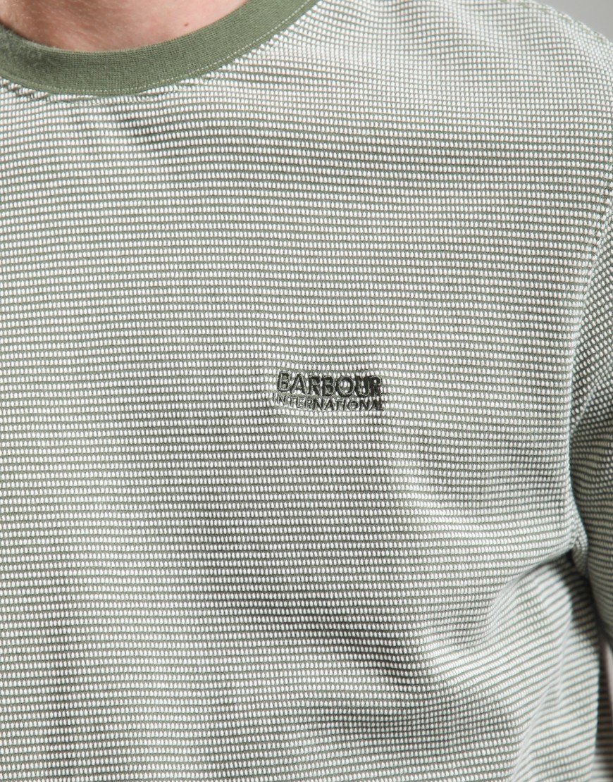 Barbour International Halls Textured T-Shirt Burnt Olive