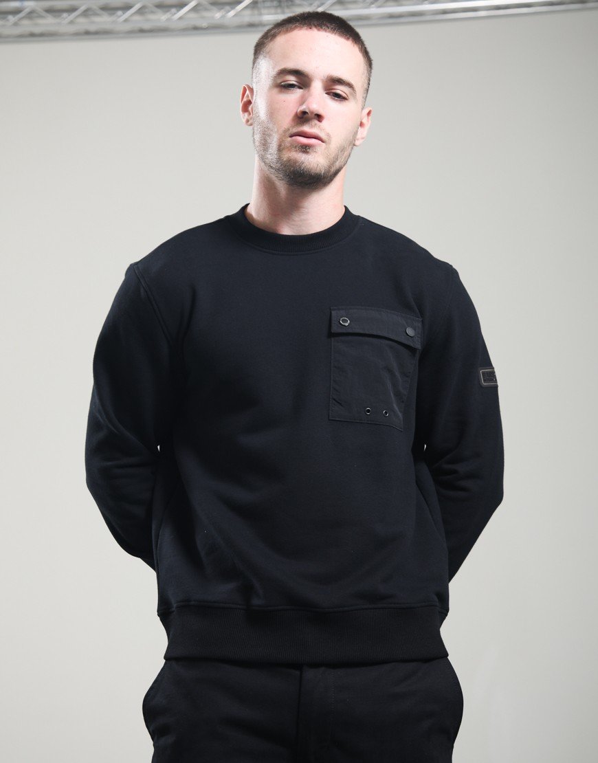 Barbour International Inline Crew Sweatshirt Black