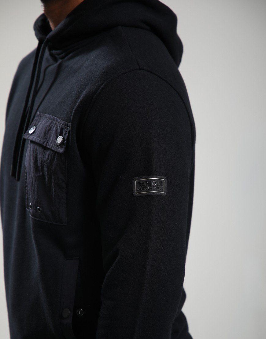 Barbour International Inline Hoodie Black