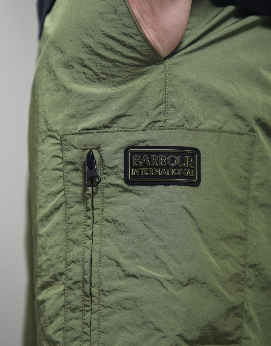 Barbour International Inline Shorts Cable Olive