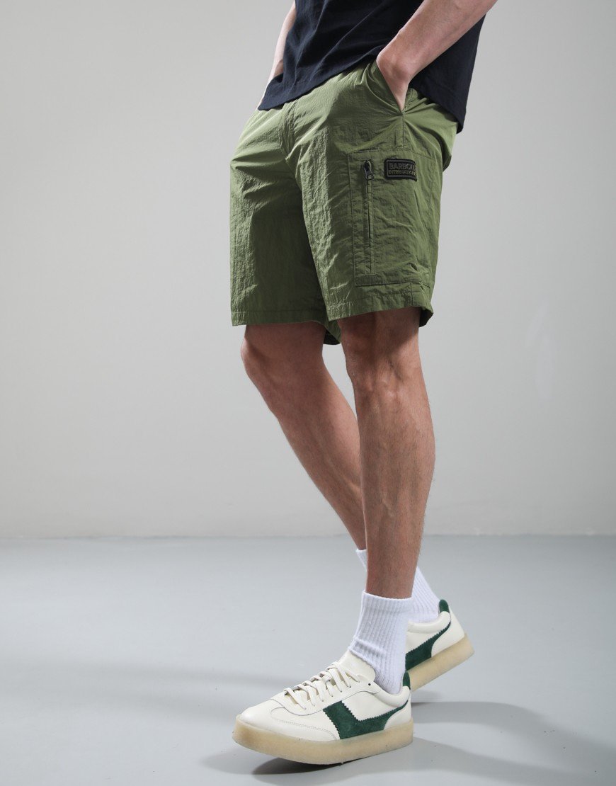 Barbour International Inline Shorts Cable Olive