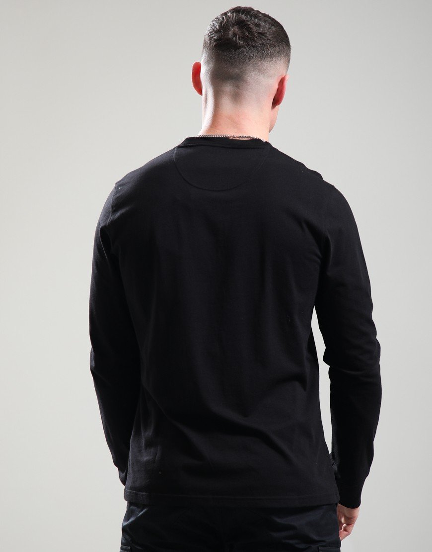 Barbour International Logo Long Sleeve T-Shirt Black/Pewter