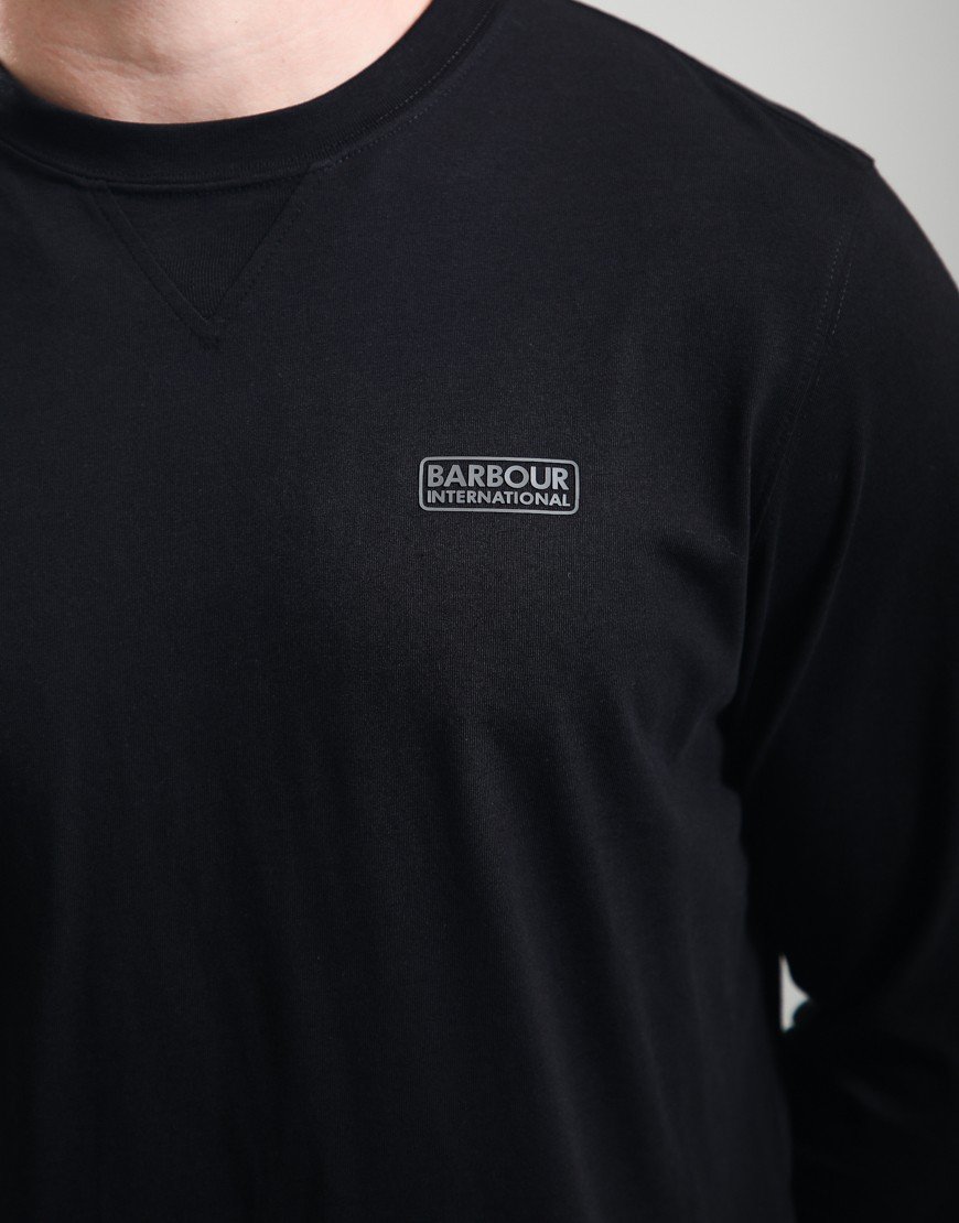 Barbour International Logo Long Sleeve T-Shirt Black/Pewter