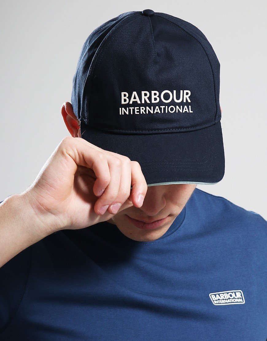 Barbour International Jackson Cap Navy/Green Fig