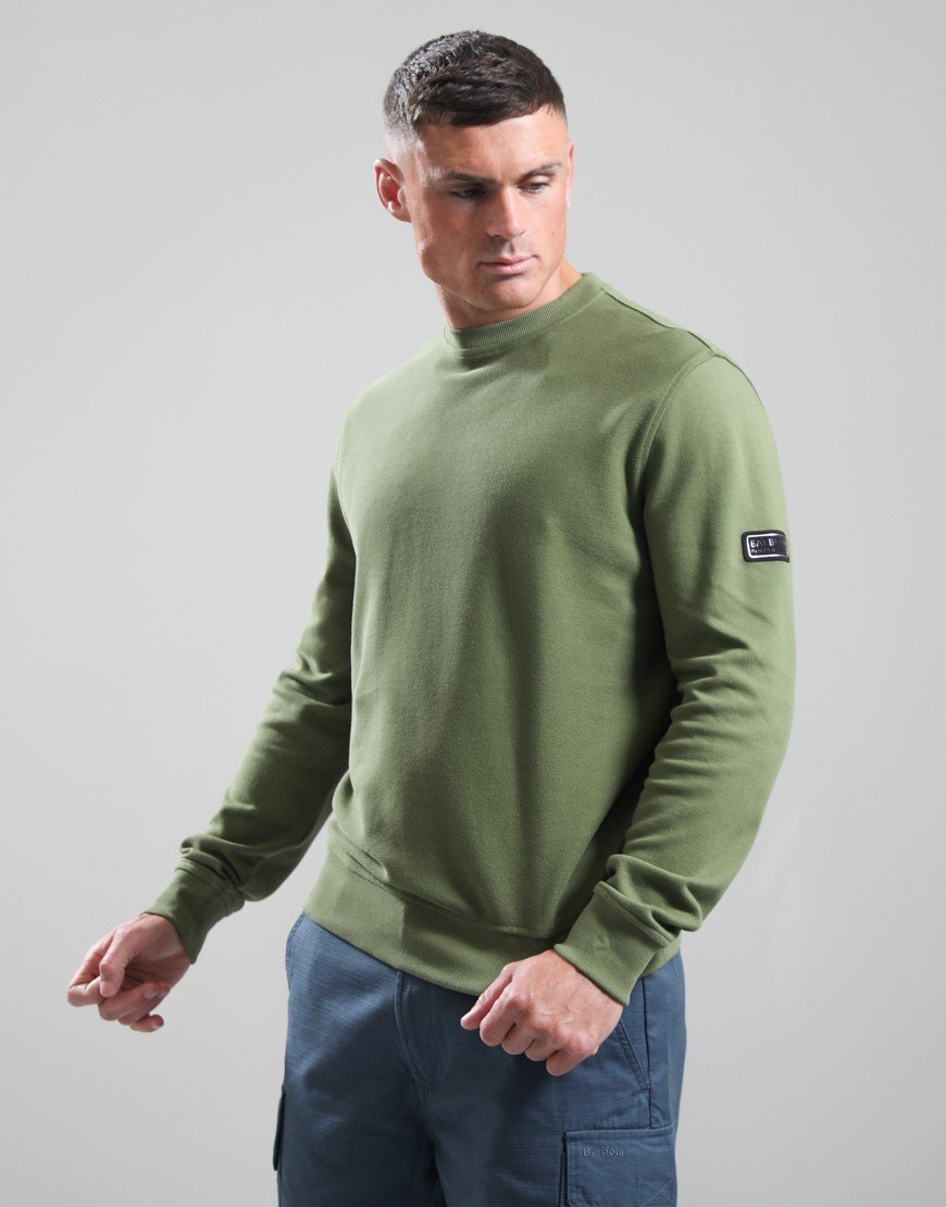 Barbour International Kaspain Crew Neck Sweatshirt Burnt Olive