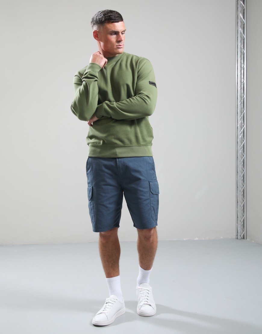 Barbour International Kaspain Crew Neck Sweatshirt Burnt Olive