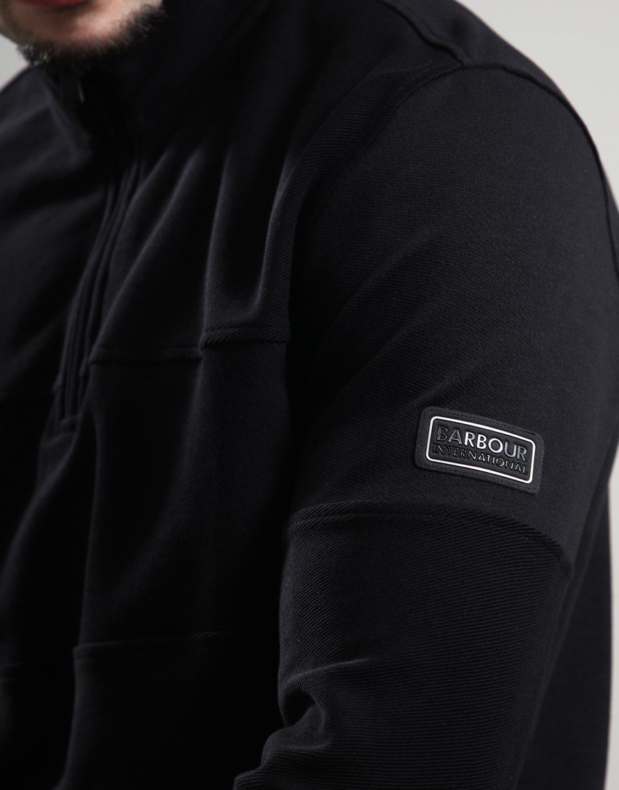 Barbour International Kaspian Half Zip Sweat Black