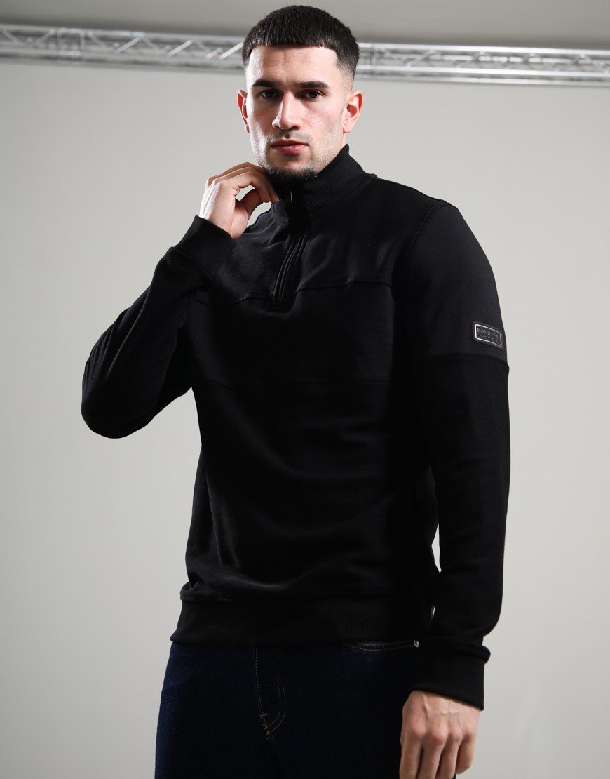Barbour International Kaspian Half Zip Sweat Black