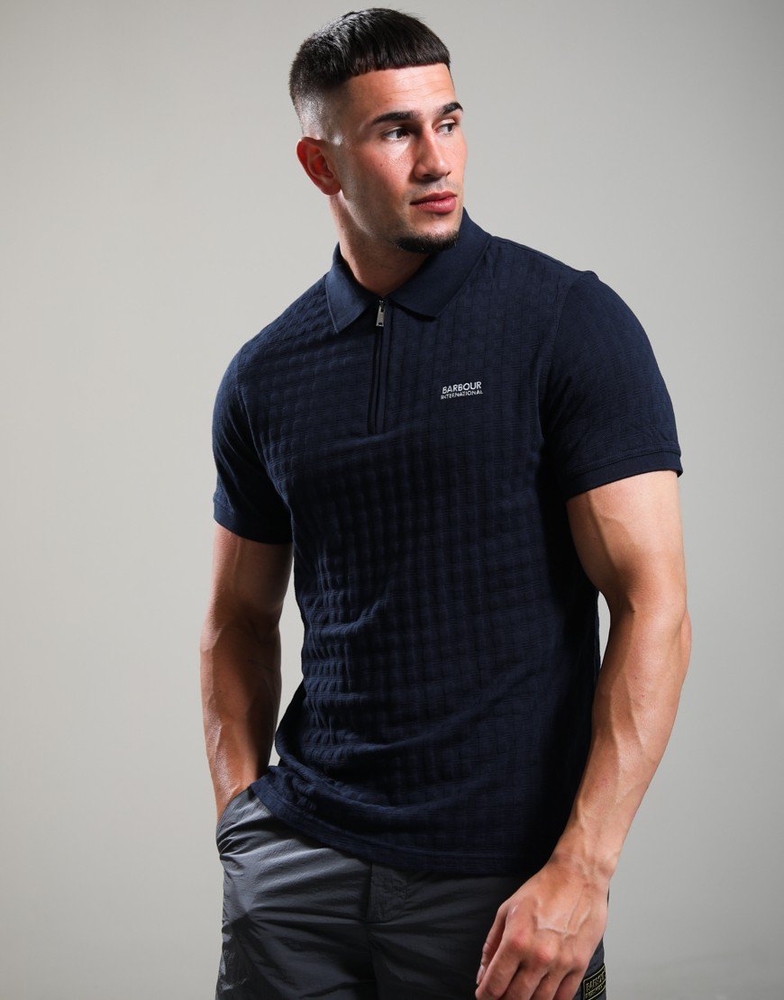 Barbour International Langston Polo Shirt Navy