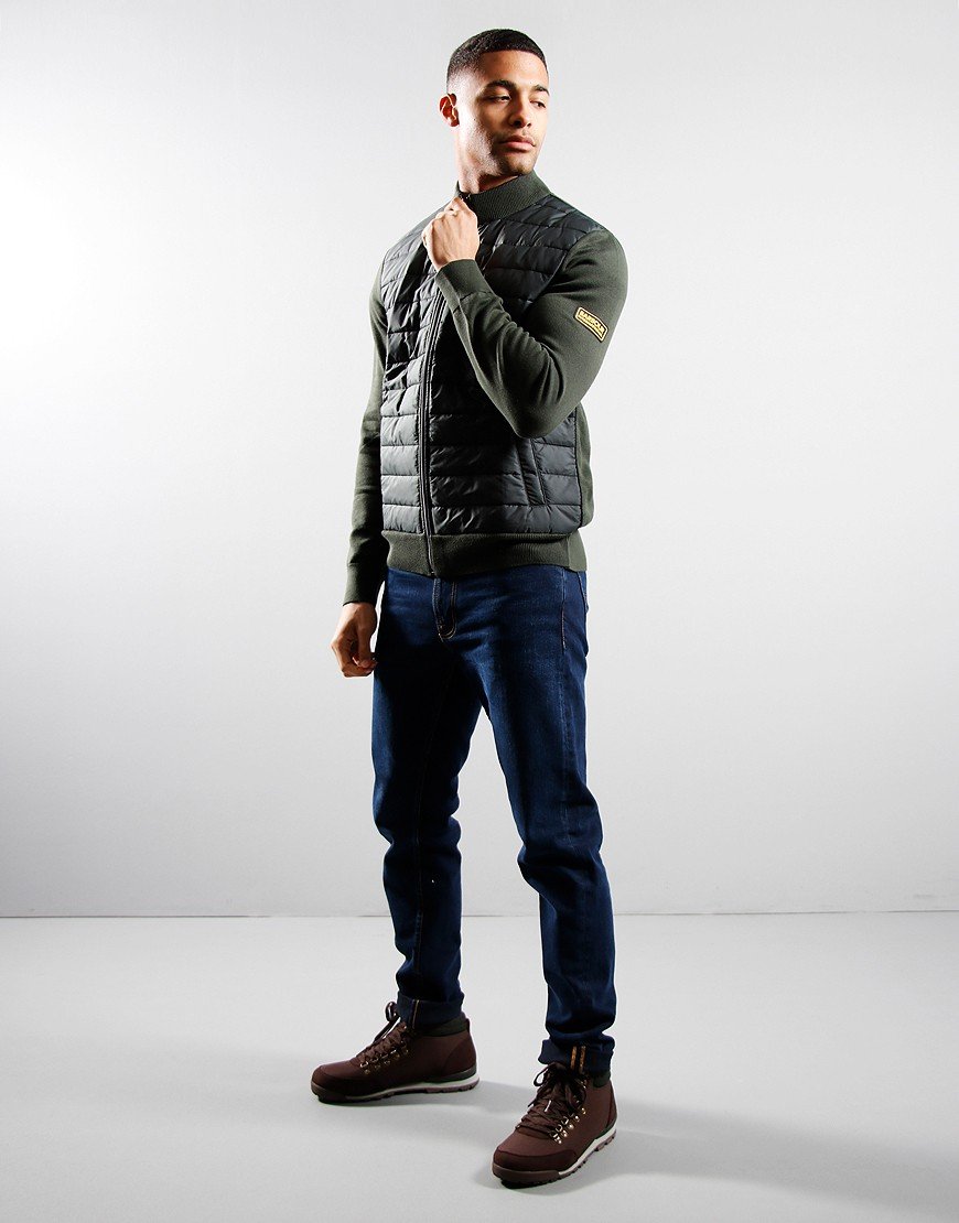 Barbour International Legacy Baffle Jacket Forest Green