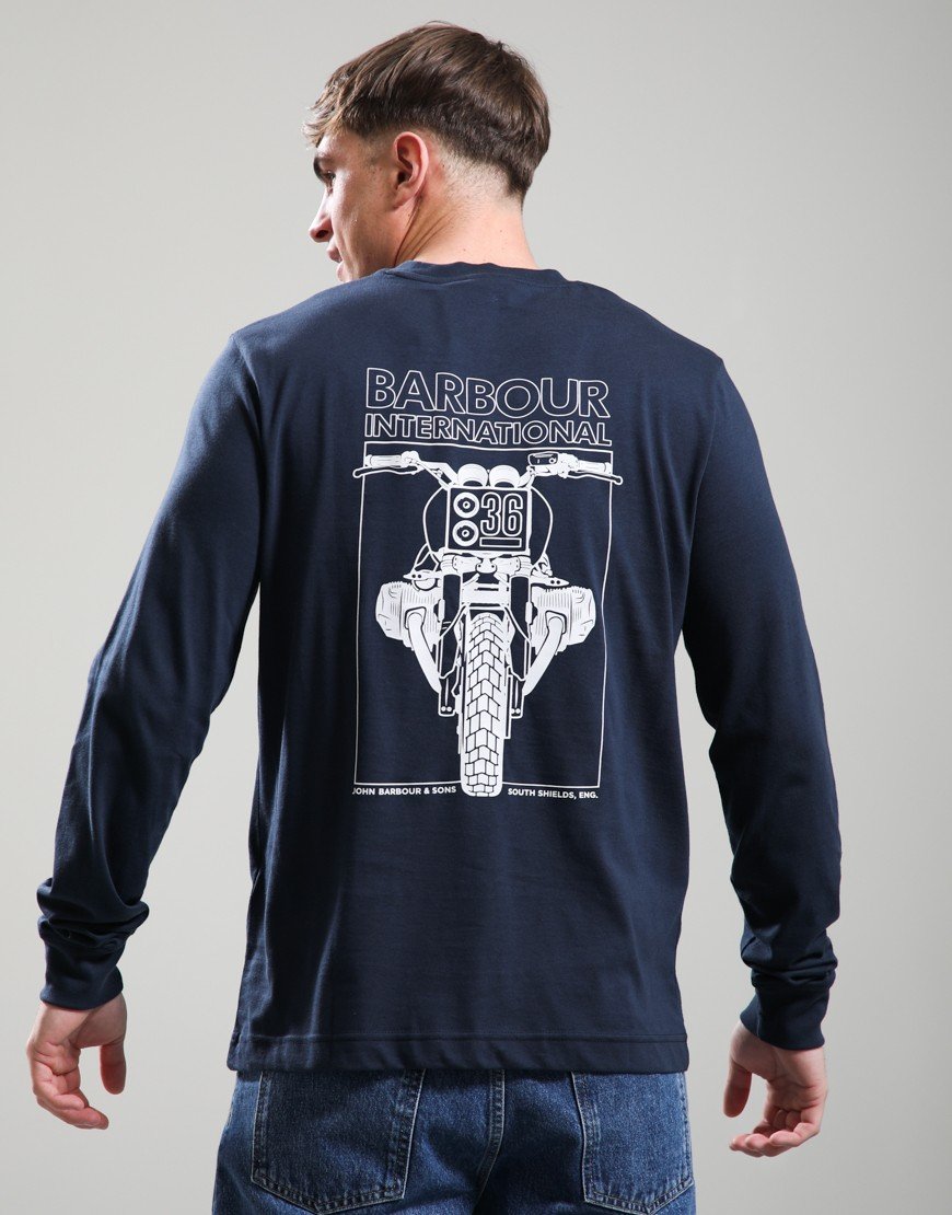 Barbour International Louis Long Sleeve T-Shirt Navy
