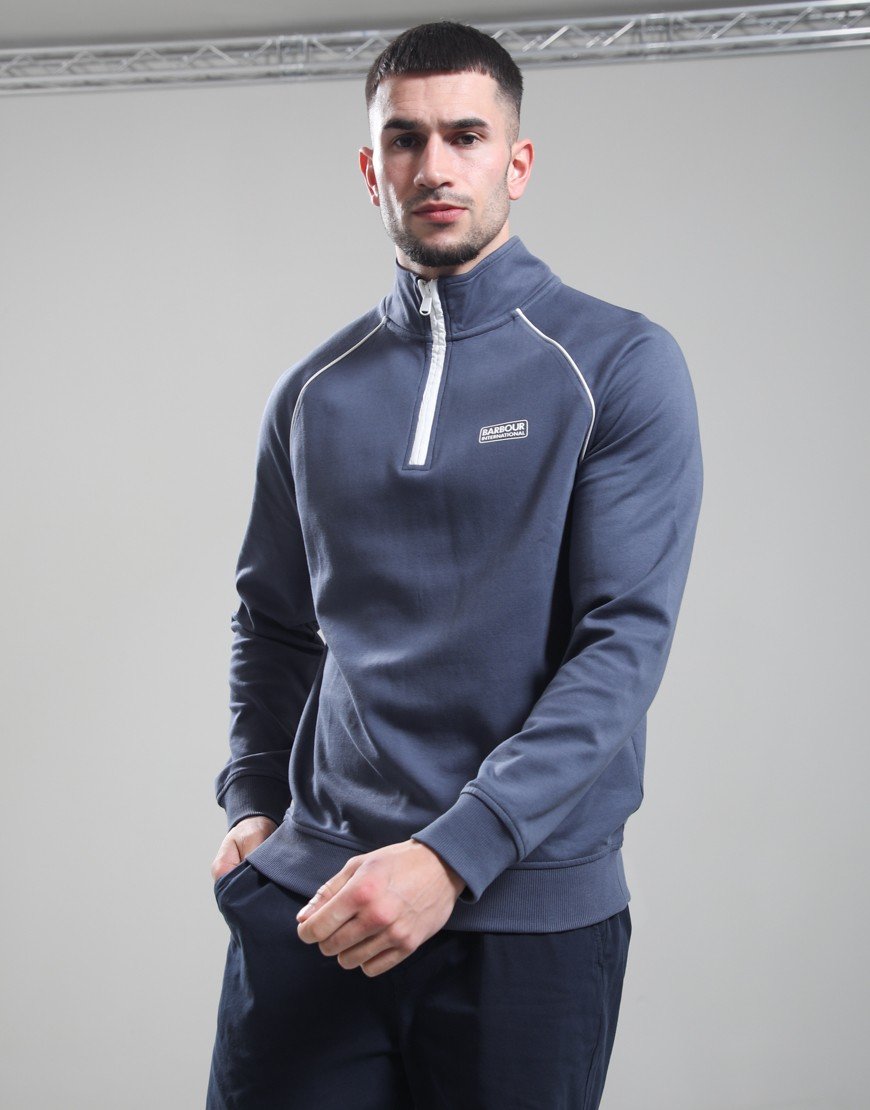 Barbour International Markford Half Zip Sweatshirt Storm Grey