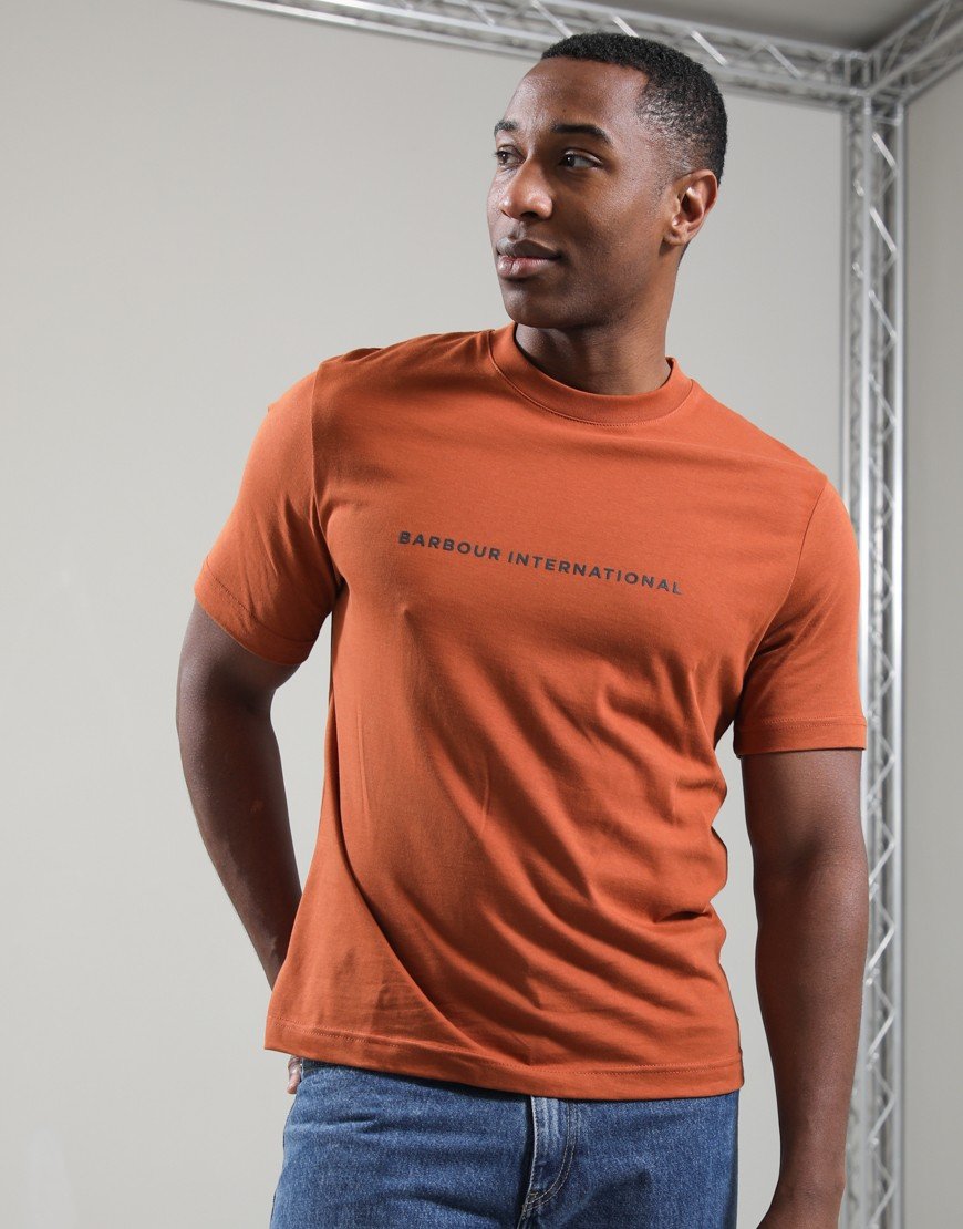 Barbour International Motored T-Shirt Dark Ginger