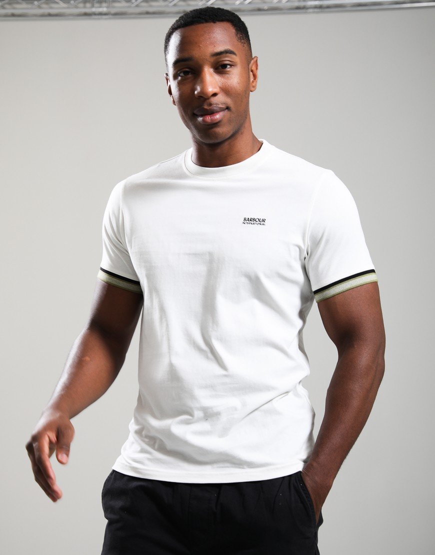 Barbour International Newport Tipped T-Shirt Whisper White