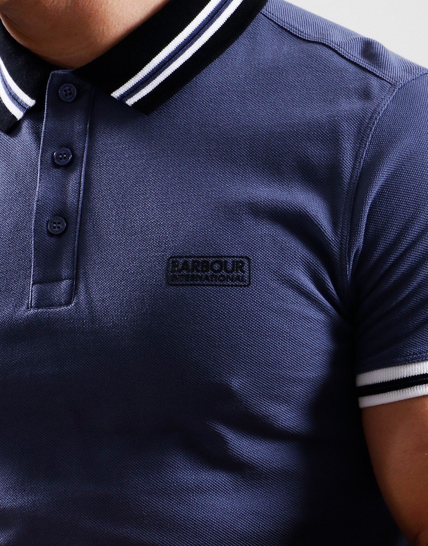 Barbour International Noble Polo Shirt Slate Blue